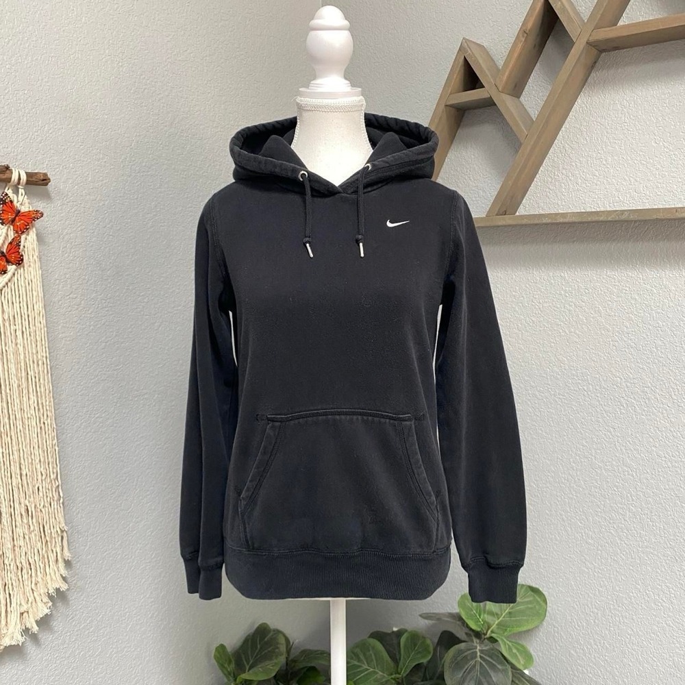 NIKE BLACK PULLOVER SWEATER HOODIE ACTIVEWEAR BASIC OUTDOOR GORPCORE CASUAL